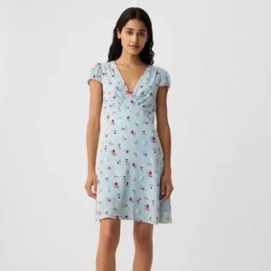 Gap x DOEN light blue floral mini dress